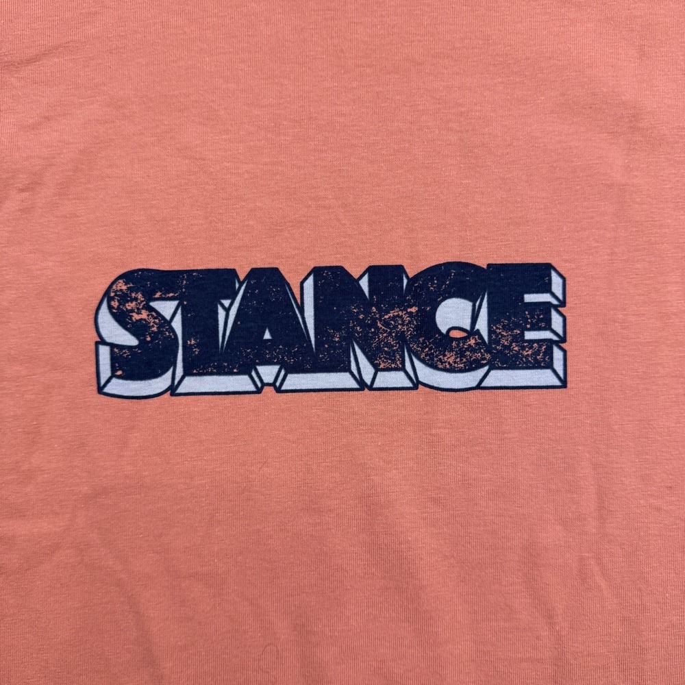 Stance Shirt All Gender Large The Crew Cotton Graphic T Shirt Coral Streetwear - Picture 4 of 5